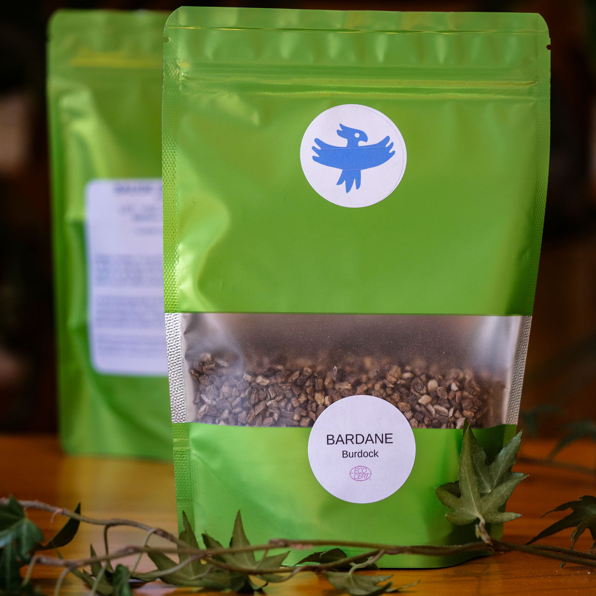 Sachet de racine de Bardane biologique séchée La Val'Heureuse.