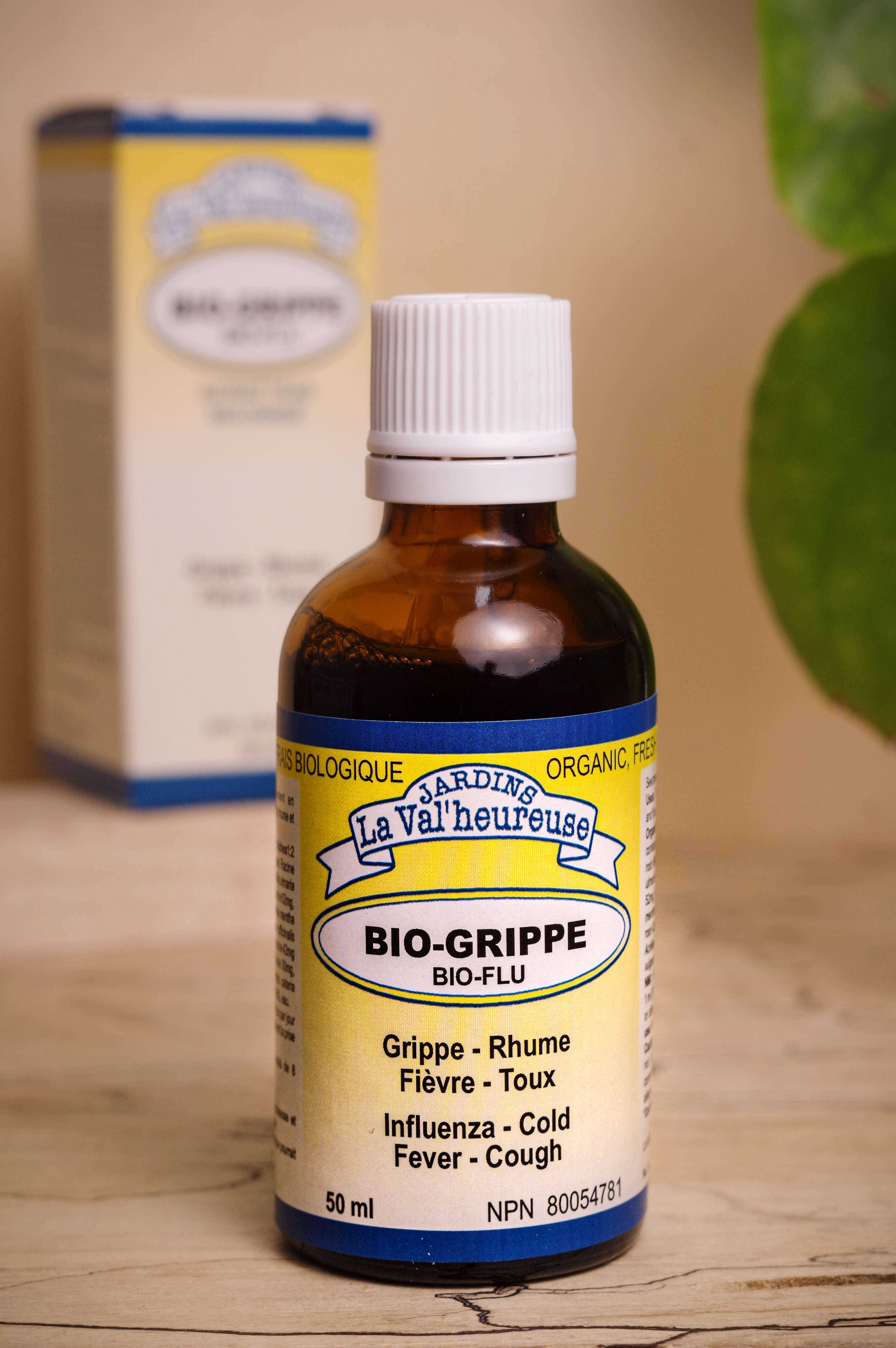 Bouteille du complexe Bio-Grippe avec sa boite en arrière plan