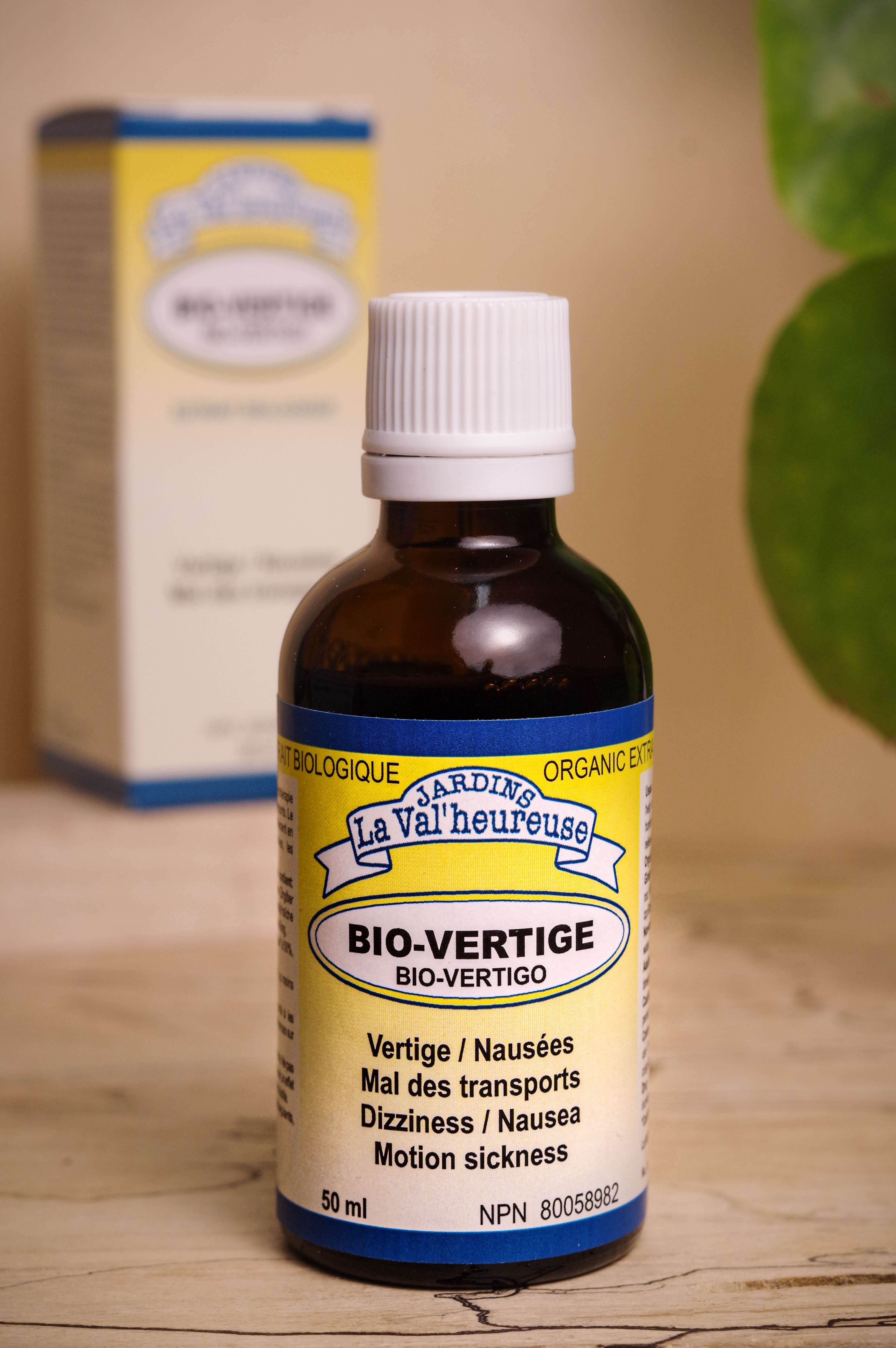 Bouteille du complexe Bio-Vertige avec sa boite en arrière plan