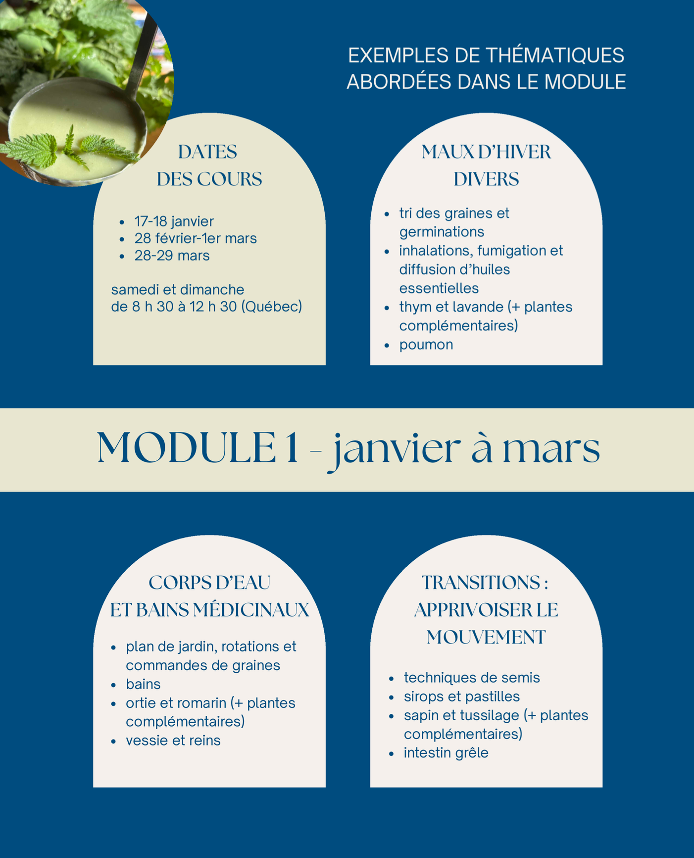 Résumé du module hiver de formations en herboristerie traditionnelle La Val'Heureuse.