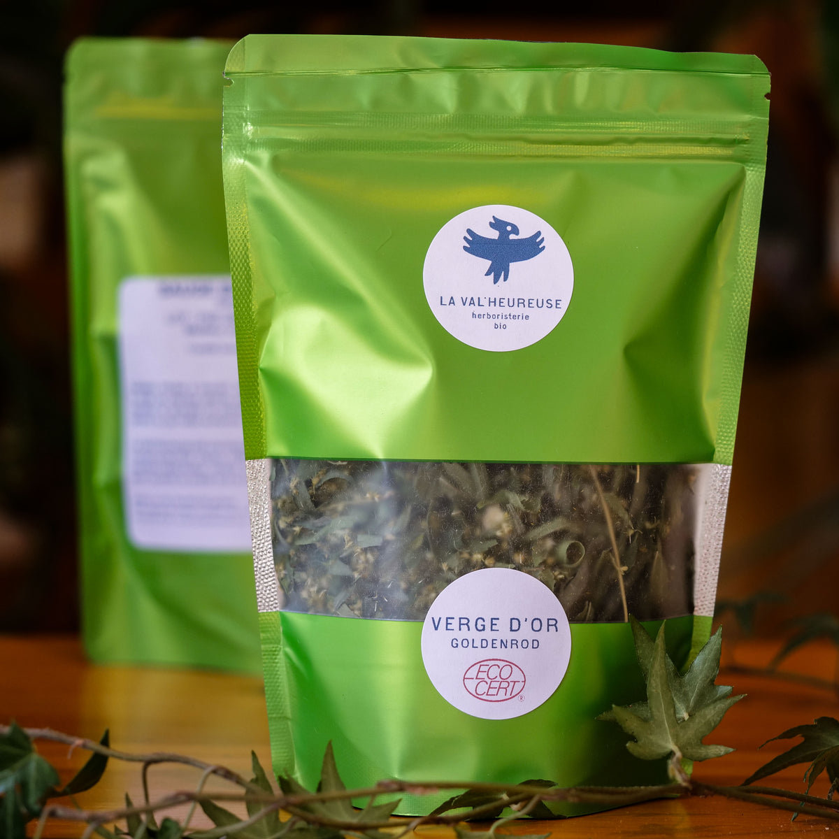Sachet de Verge d'Or biologique séchée La Val'Heureuse.