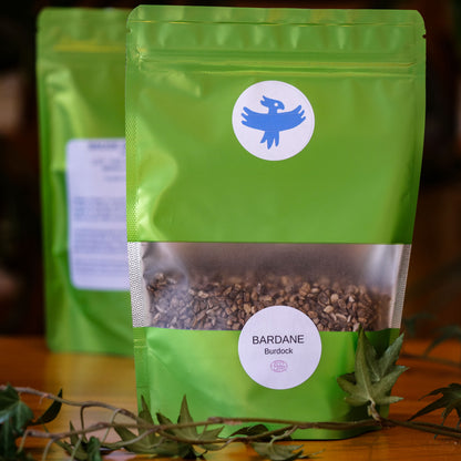 Sachet de racine de Bardane biologique séchée La Val'Heureuse.