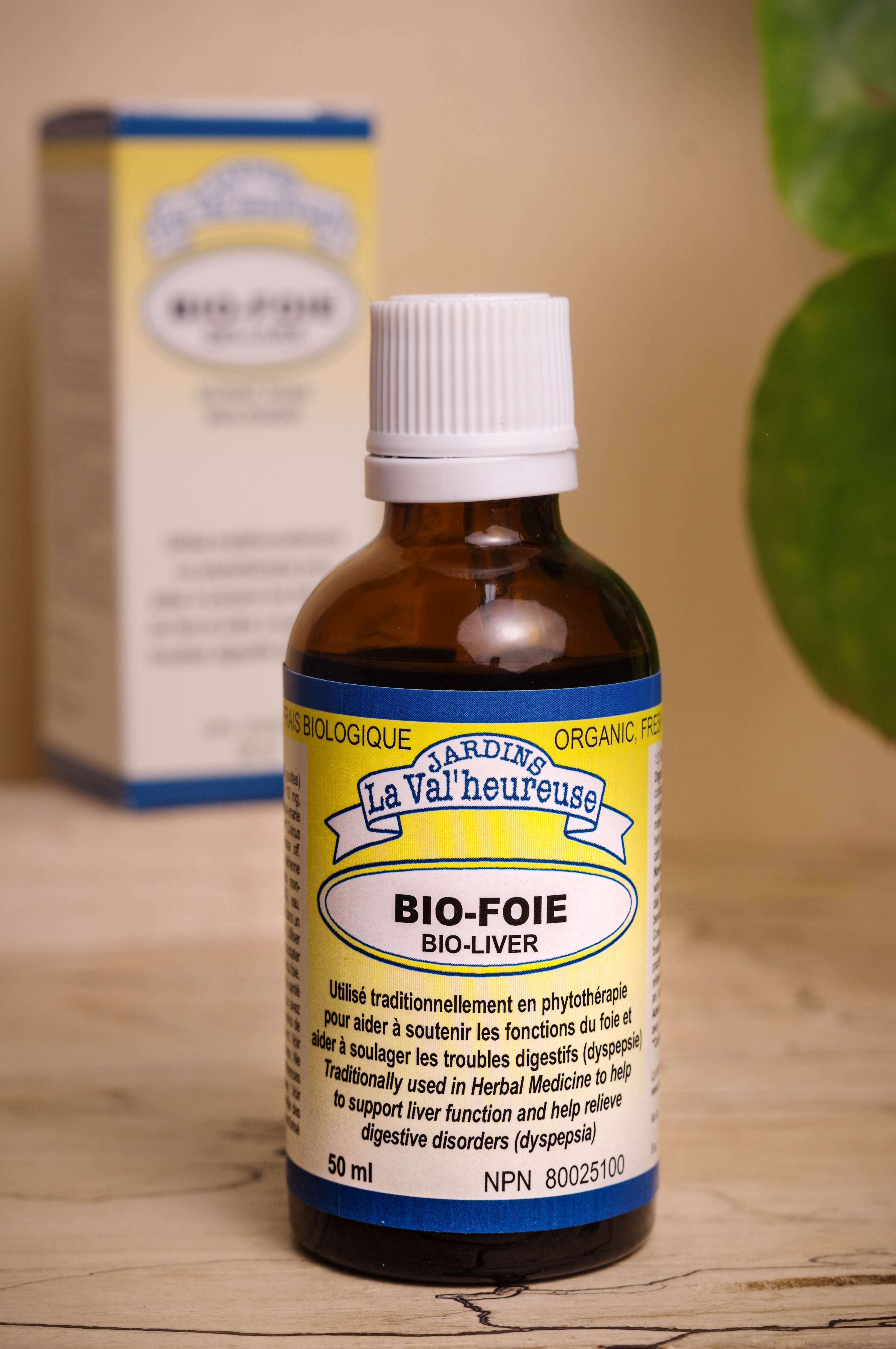 Bouteille du complexe Bio-Foie avec sa boite en arrière plan