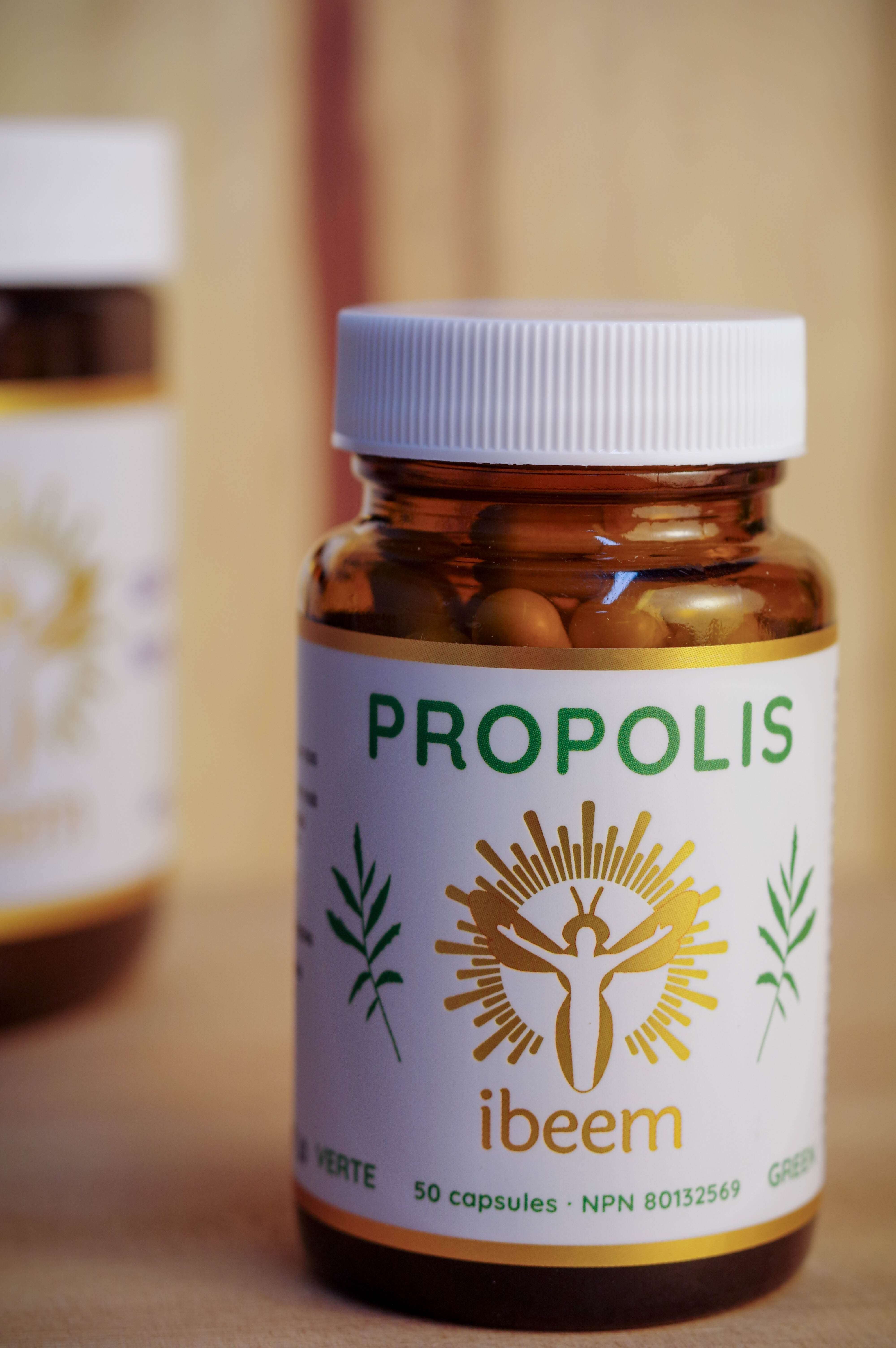 Boîte de capsules de propolis Verte