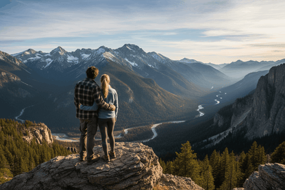 Couple dans la nature au canada