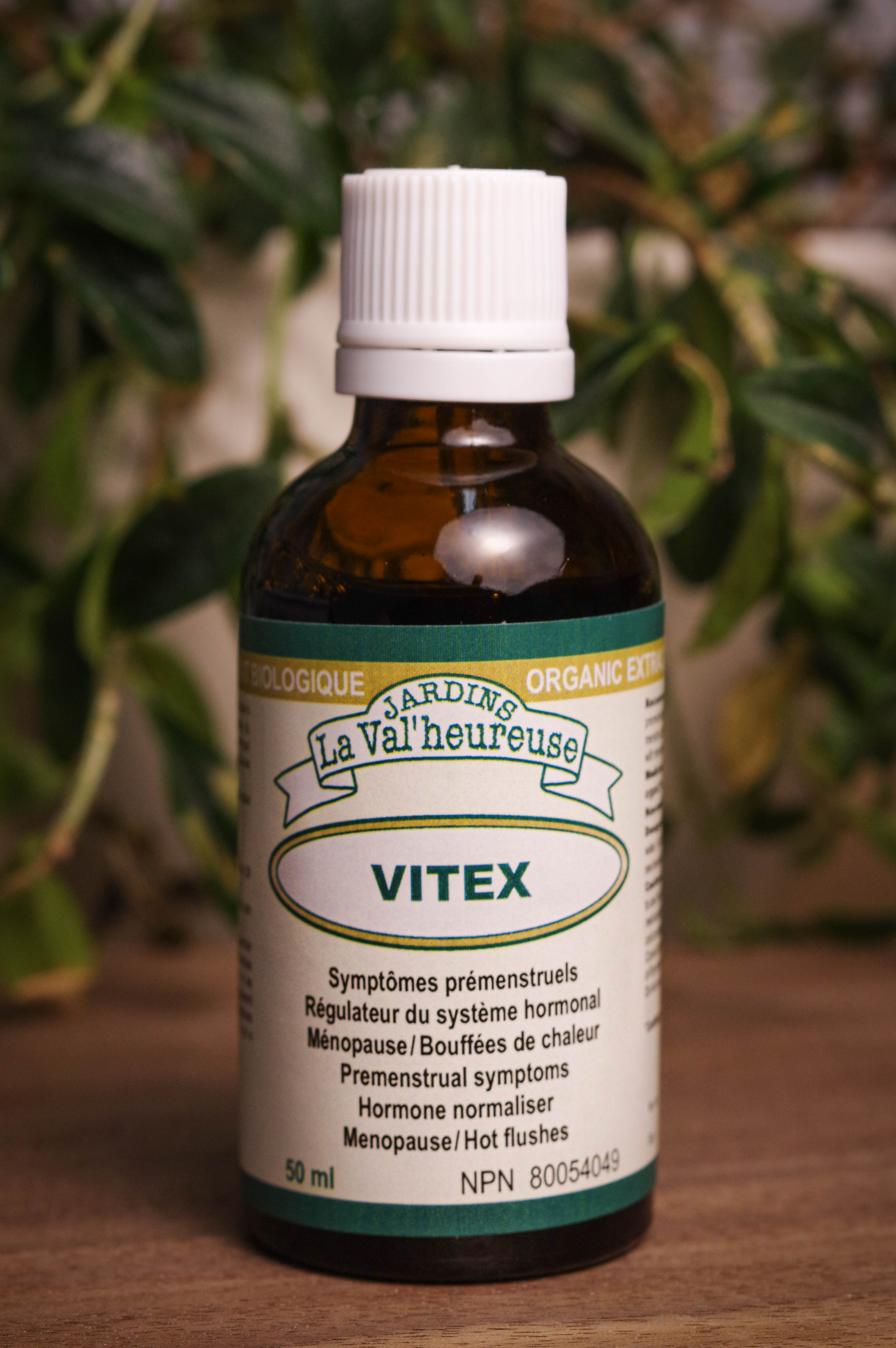 Bouteille de concentré liquide simple de Vitex en gros plan